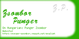 zsombor punger business card